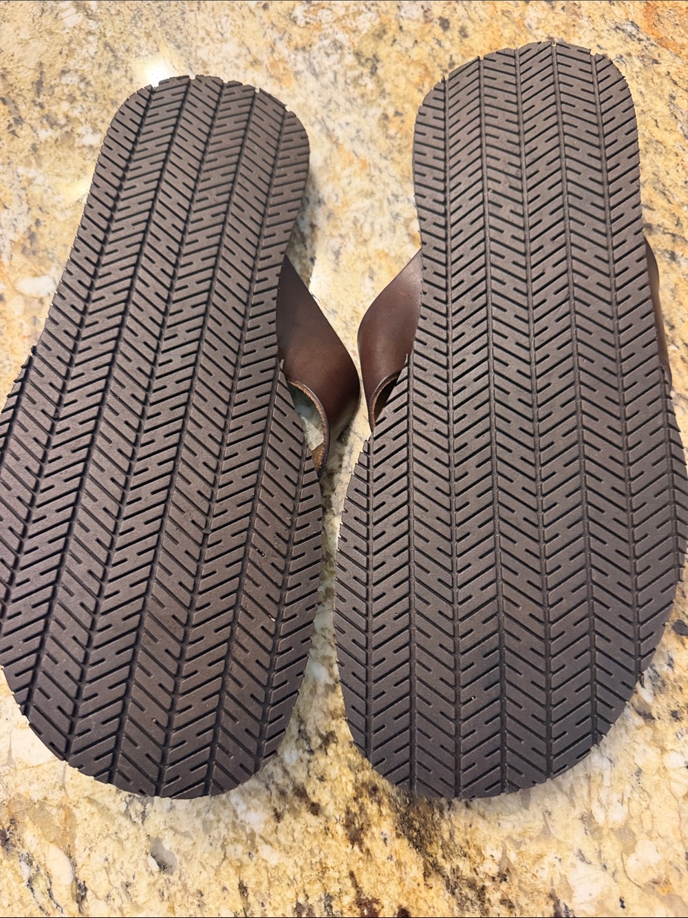 Men's Brown Leather Sandals - Picture 3 of 4
